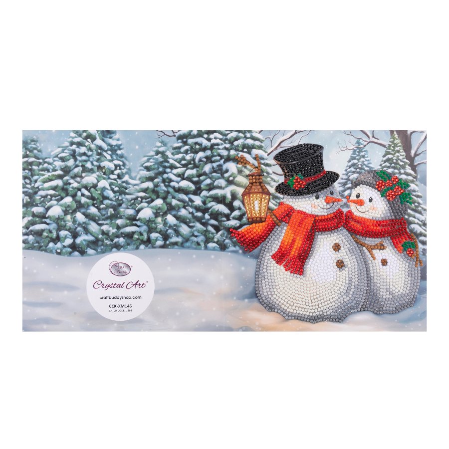 Frosty Merry Crystal Art Card 18x18cm 7