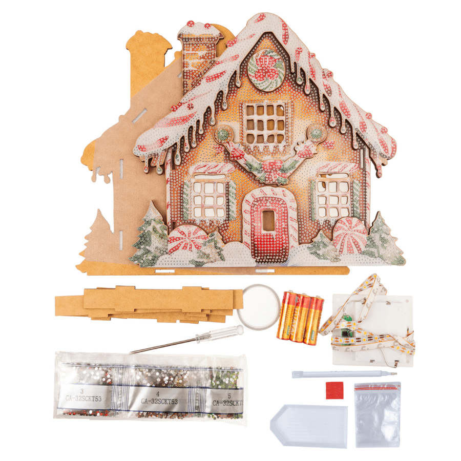 Gingerbread House 3D Crystal Art Decoration Kit