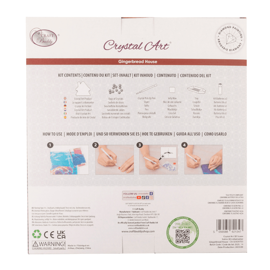 Gingerbread House 3D Crystal Art Decoration Kit