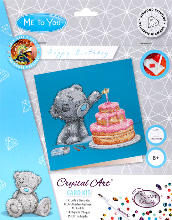 Happy Birthday Tatty eddy Crystal Art Card 3