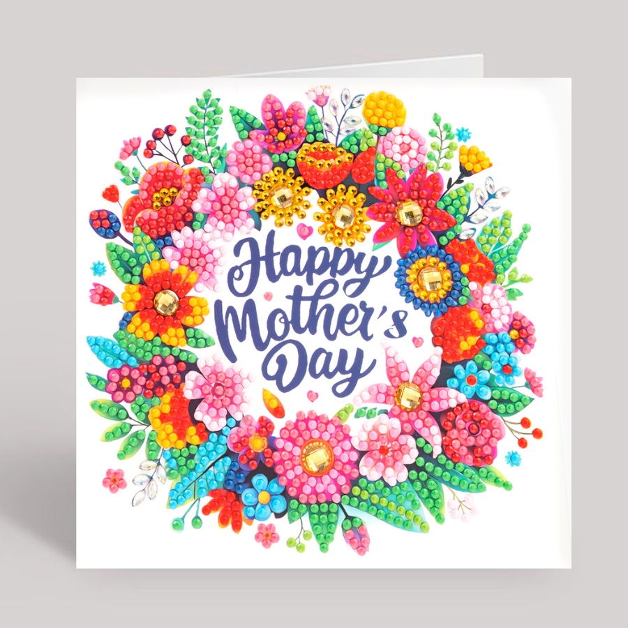 Happy Mothers Day Crystal Art Card Kit 15x15 3