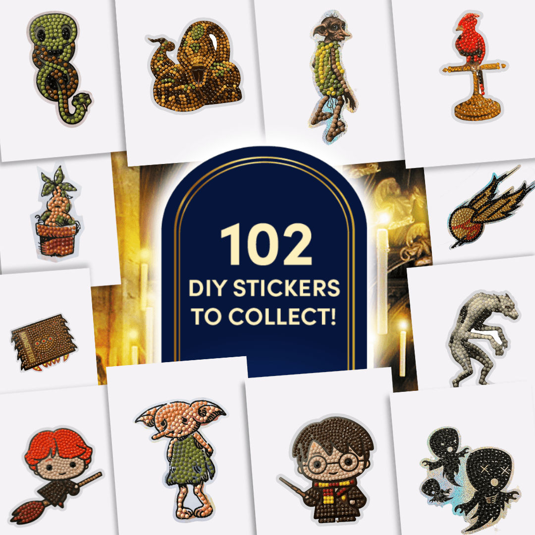 Harry Potter Diamond Art Sticker Album Starter Pack 102 stickers