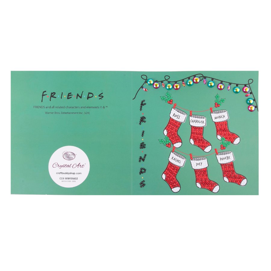 Holiday Cheer Friends Crystal Art Card spread