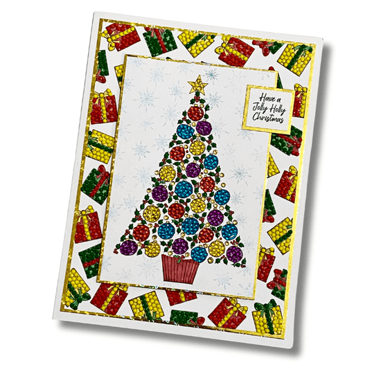Holiday Holly Tree Crystal Art A6 Stamp Set 3