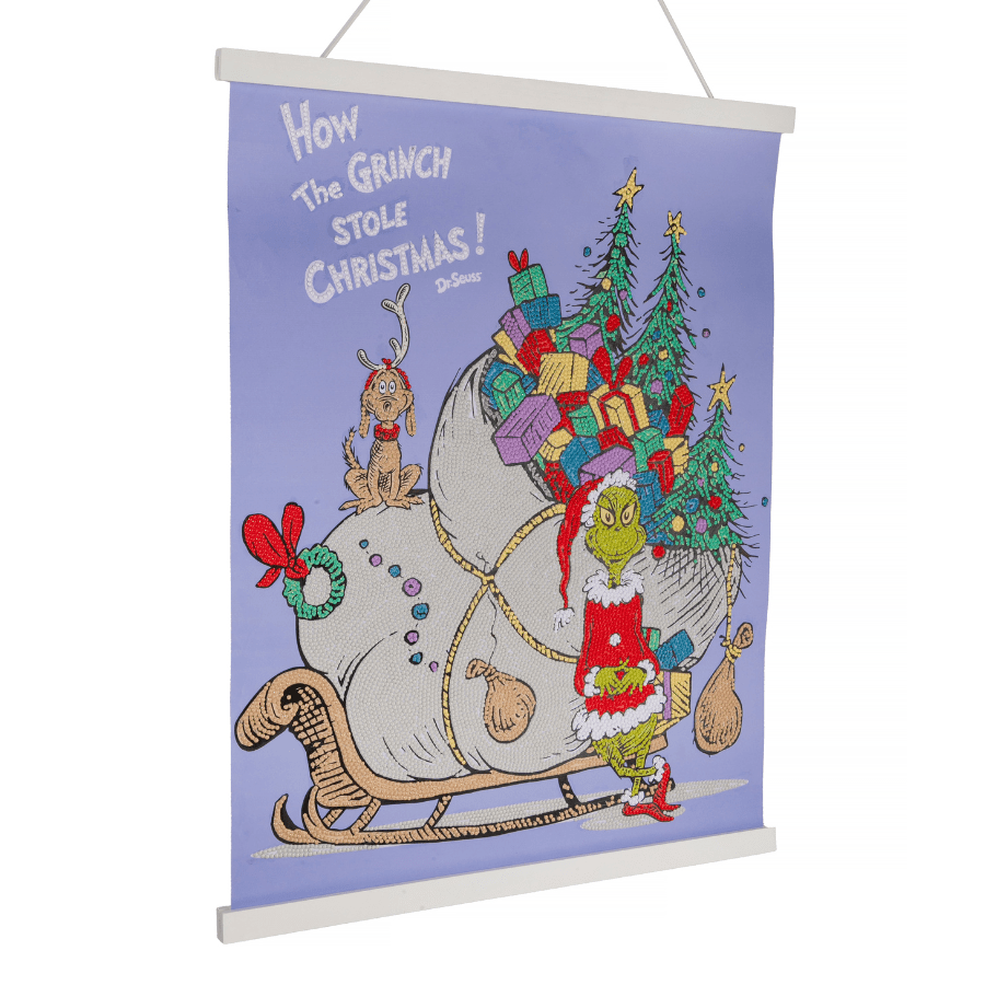 How The Grinch Stole Christmas Crystal Art Scroll Kit angle