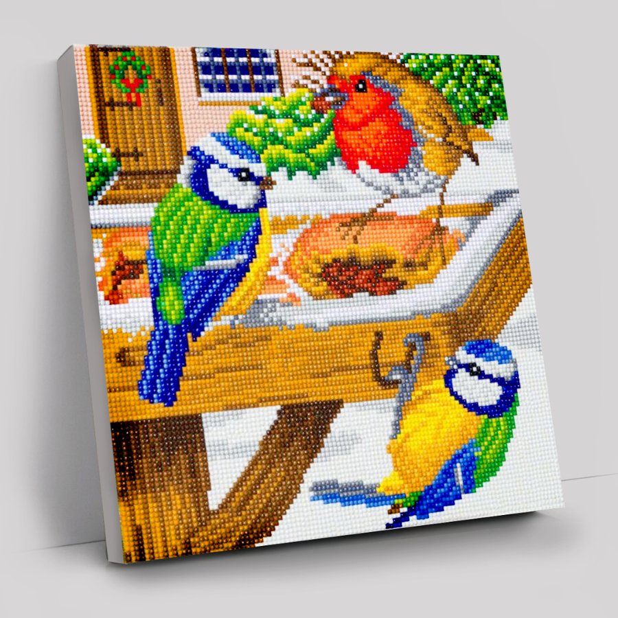 Hungry Birds Crystal Art Kit 30x30cm