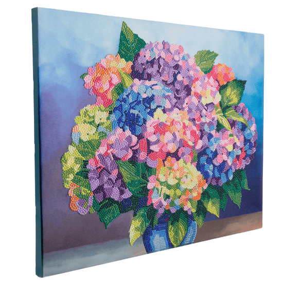 Load image into Gallery viewer, &amp;quot;Floral Set&amp;quot; Crystal Art Canvas Kit 35cmx45cm Set of 2
