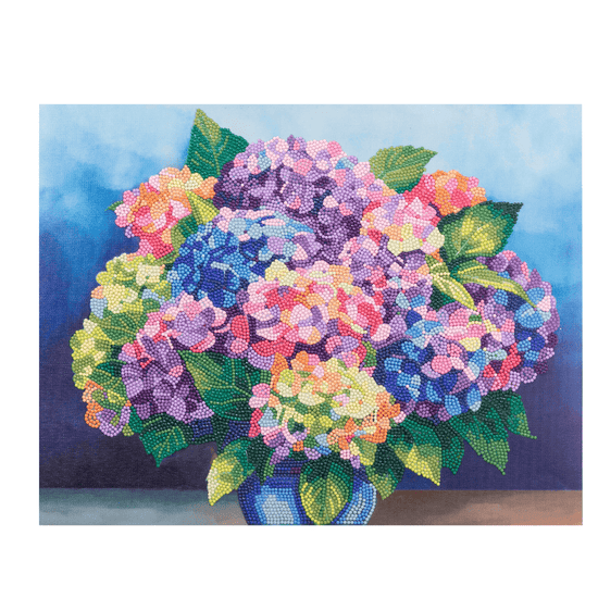 Load image into Gallery viewer, &amp;quot;Floral Set&amp;quot; Crystal Art Canvas Kit 35cmx45cm Set of 2
