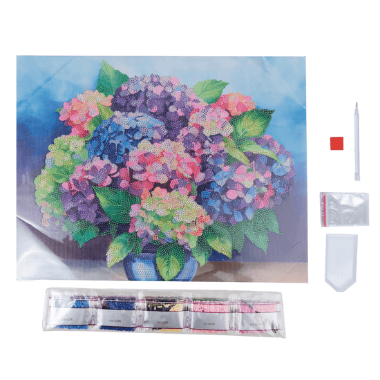 Load image into Gallery viewer, &amp;quot;Floral Set&amp;quot; Crystal Art Canvas Kit 35cmx45cm Set of 2
