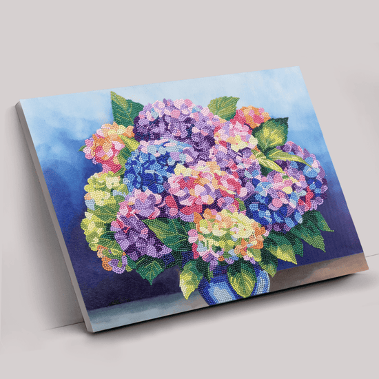 Load image into Gallery viewer, &amp;quot;Floral Set&amp;quot; Crystal Art Canvas Kit 35cmx45cm Set of 2
