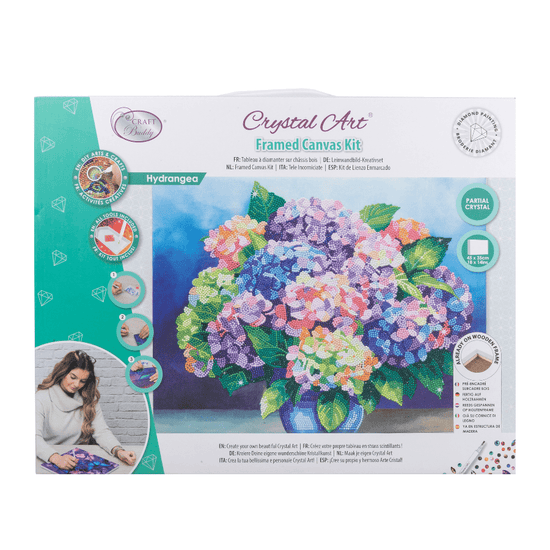 Load image into Gallery viewer, &amp;quot;Floral Set&amp;quot; Crystal Art Canvas Kit 35cmx45cm Set of 2

