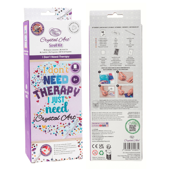 I dont need therapy Mini Crystal Art Scroll Kit 1