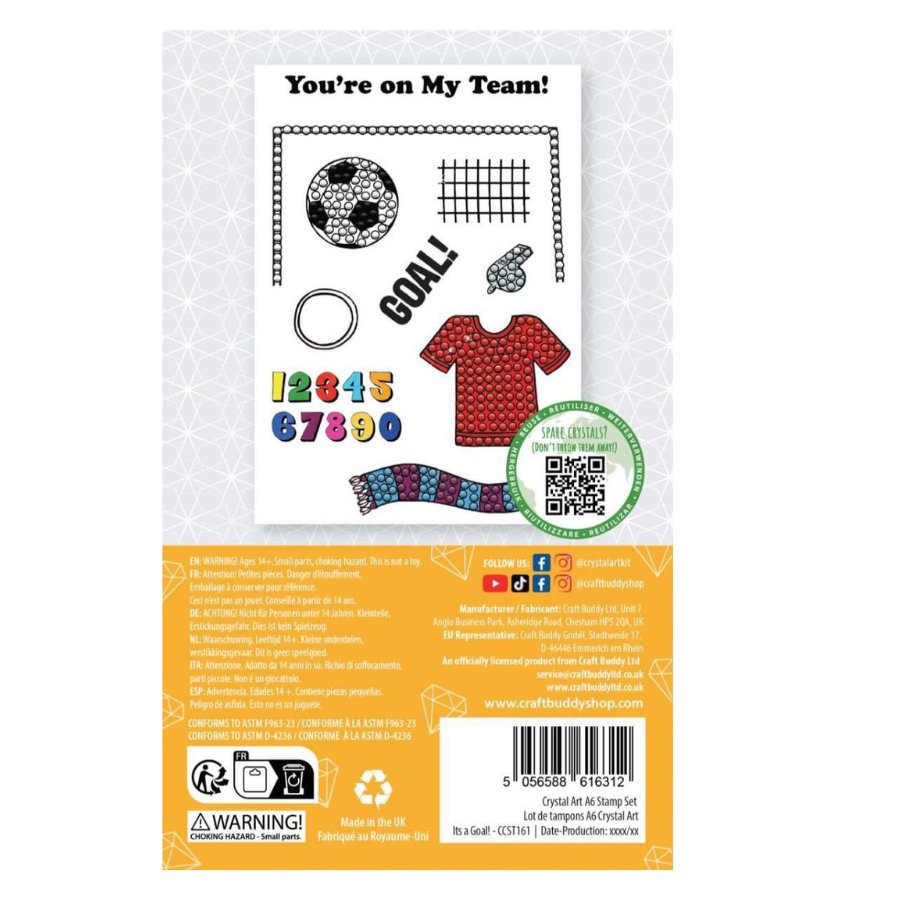 It_s A Goal Crystal Art A6 Stamp Set 1