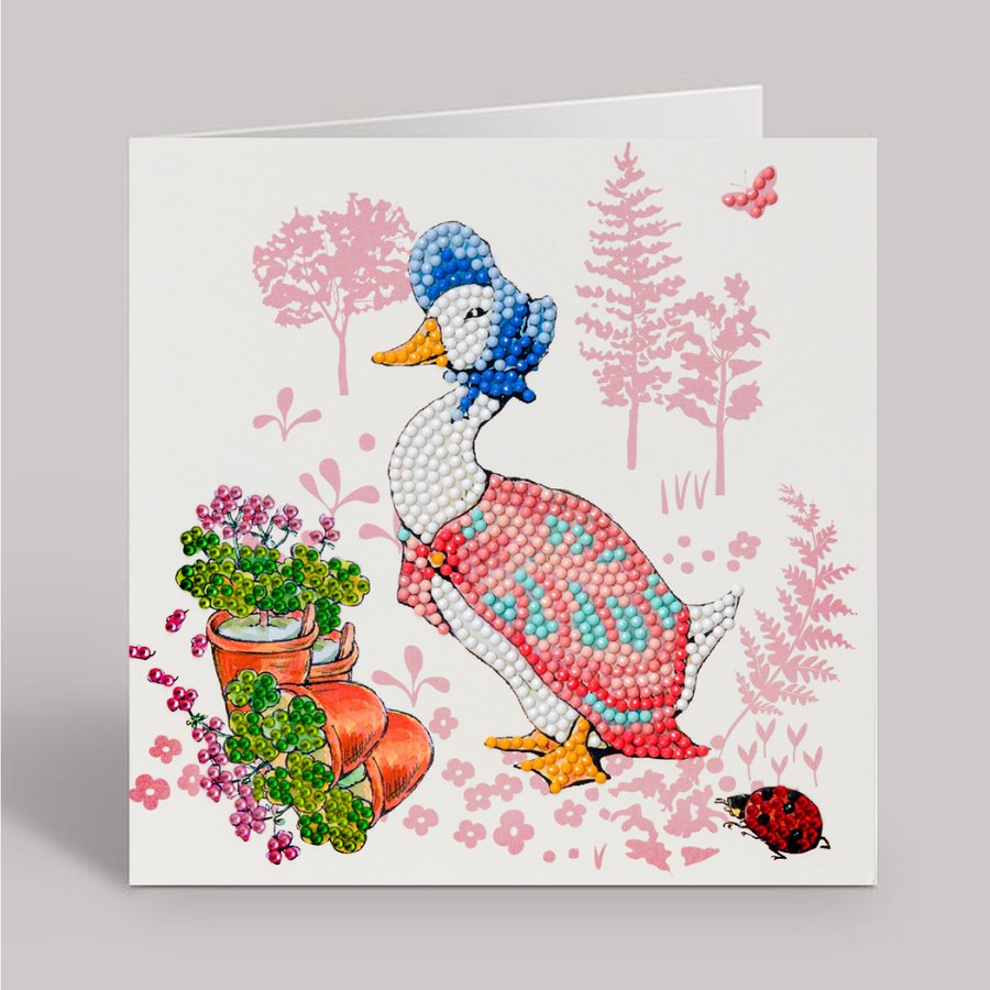 Jemima Puddle Duck Crystal Art Card