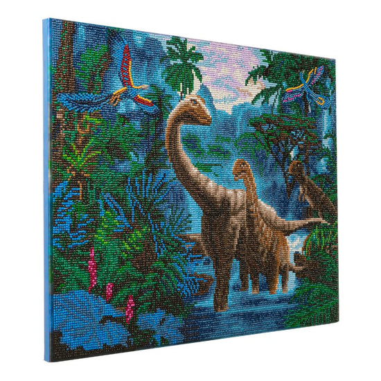 "Jurassic Jungle" Crystal Art Canvas Kit 40cmx50cm