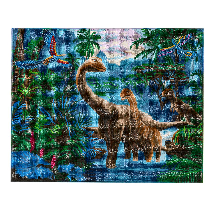 "Jurassic Jungle" Crystal Art Canvas Kit 40cmx50cm