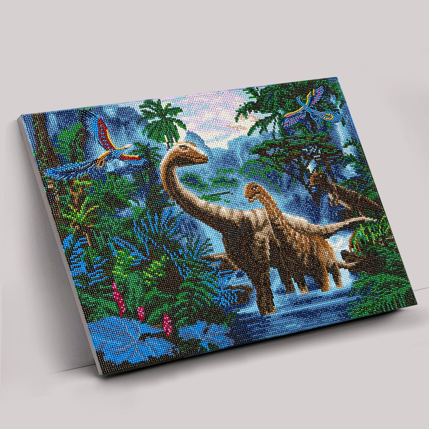 "Jurassic Jungle" Crystal Art Canvas Kit 40cmx50cm