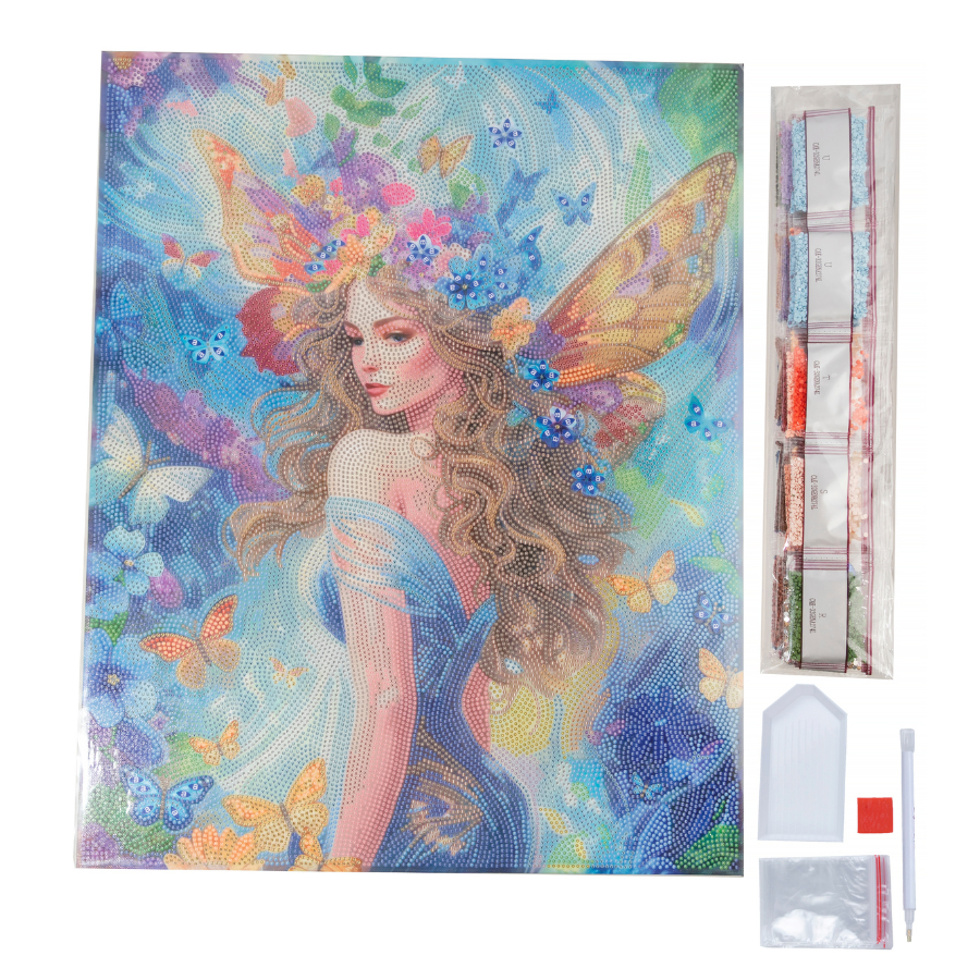 Kaleidoscopic Fairy Crystal Art Canvas Kit 40x50cm