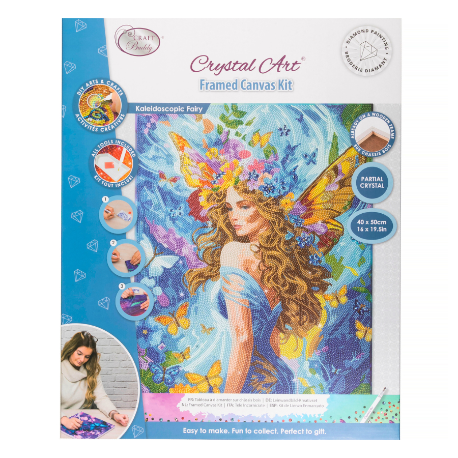Kaleidoscopic Fairy Crystal Art Canvas Kit 40x50cm