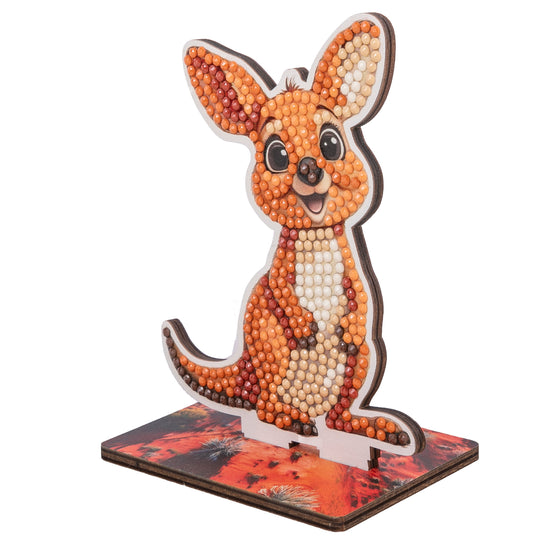 Load image into Gallery viewer, Kangaroo Crystal Art Wildlife Buddies angle
