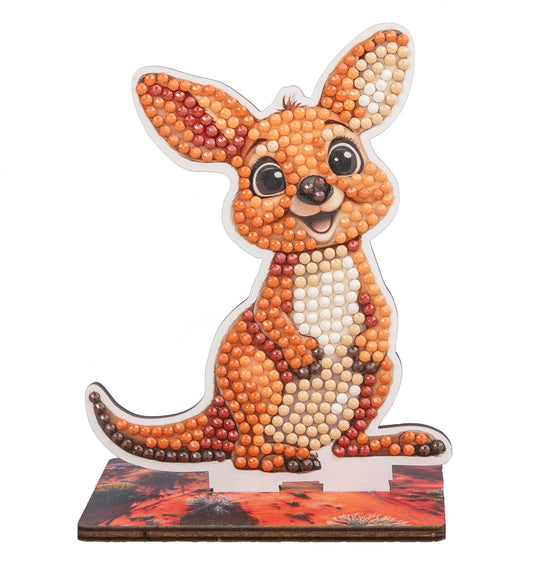 Load image into Gallery viewer, Kangaroo Crystal Art Wildlife Buddies complete
