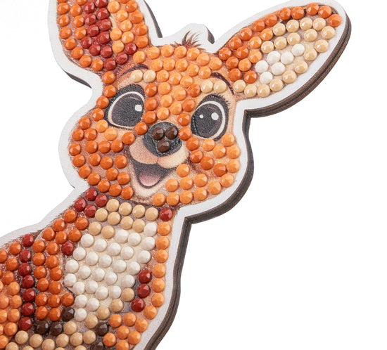Load image into Gallery viewer, Kangaroo Crystal Art Wildlife Buddies face
