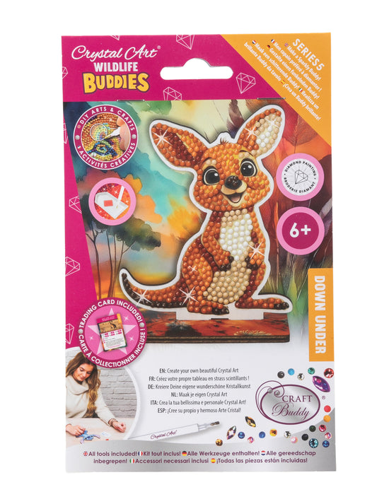 Load image into Gallery viewer, Kangaroo Crystal Art Wildlife Buddies pack
