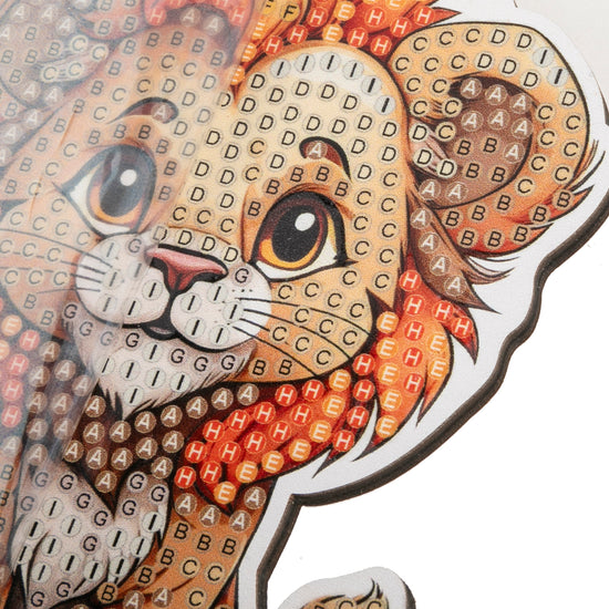 Load image into Gallery viewer, Lion Crystal Art Wildlife Buddies template
