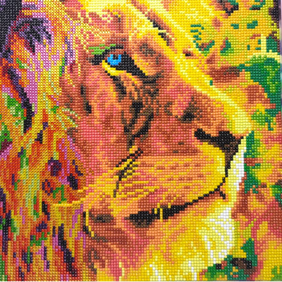 Lions Courage Crystal Art 30x30 Canvas 4