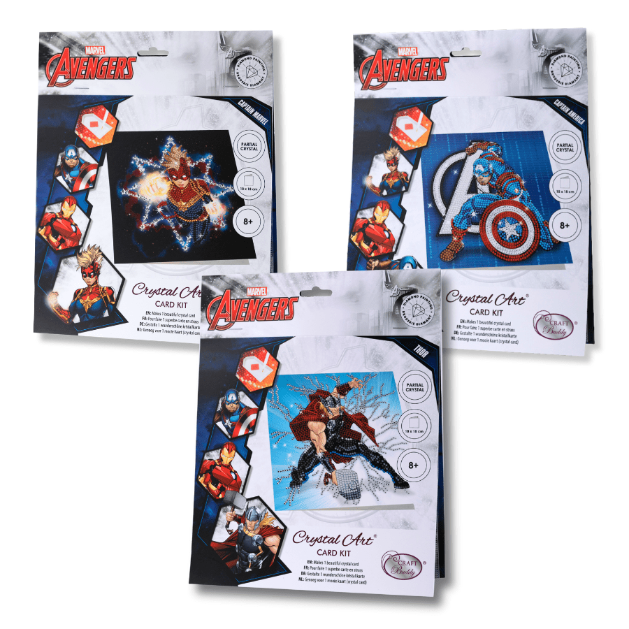 MARVEL Crystal Art Cards Set of 6