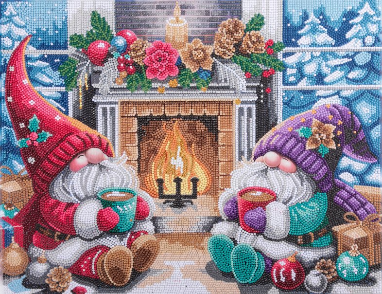 Modern Christmas set 35x45cm Crystal Art canvas complete1