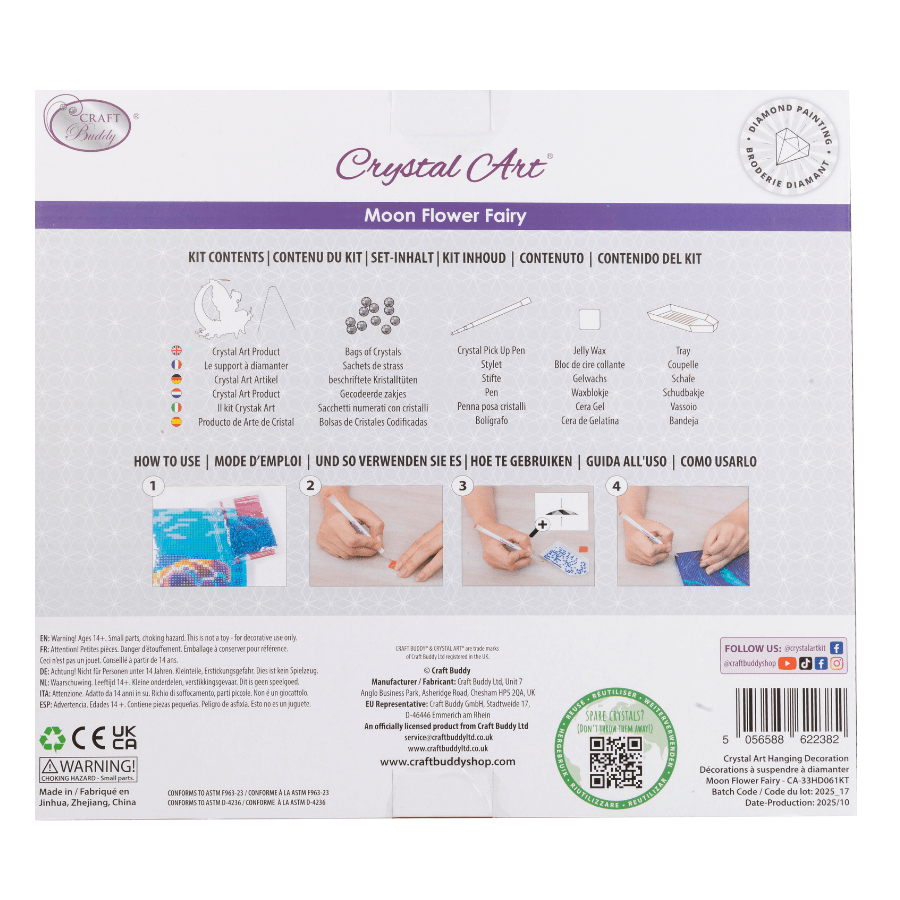 Moon Flower Fairy Crystal Art Hanging Decoration Kit