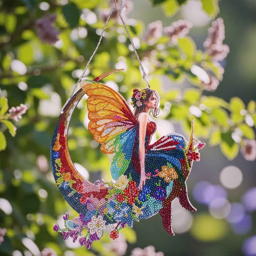 Moon Flower Fairy Crystal Art Hanging Decoration Kit