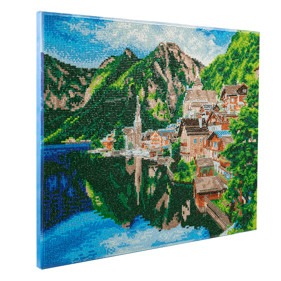 Mountain Village Crystal Art Canvas Kit 40cmx50cm 4