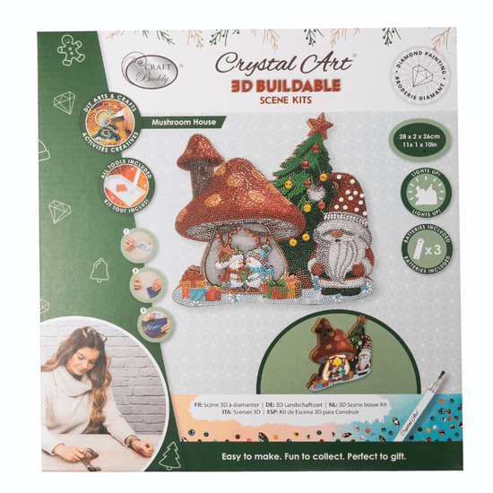 Mushroom House 3D Crystal Art Decoration Kit 1