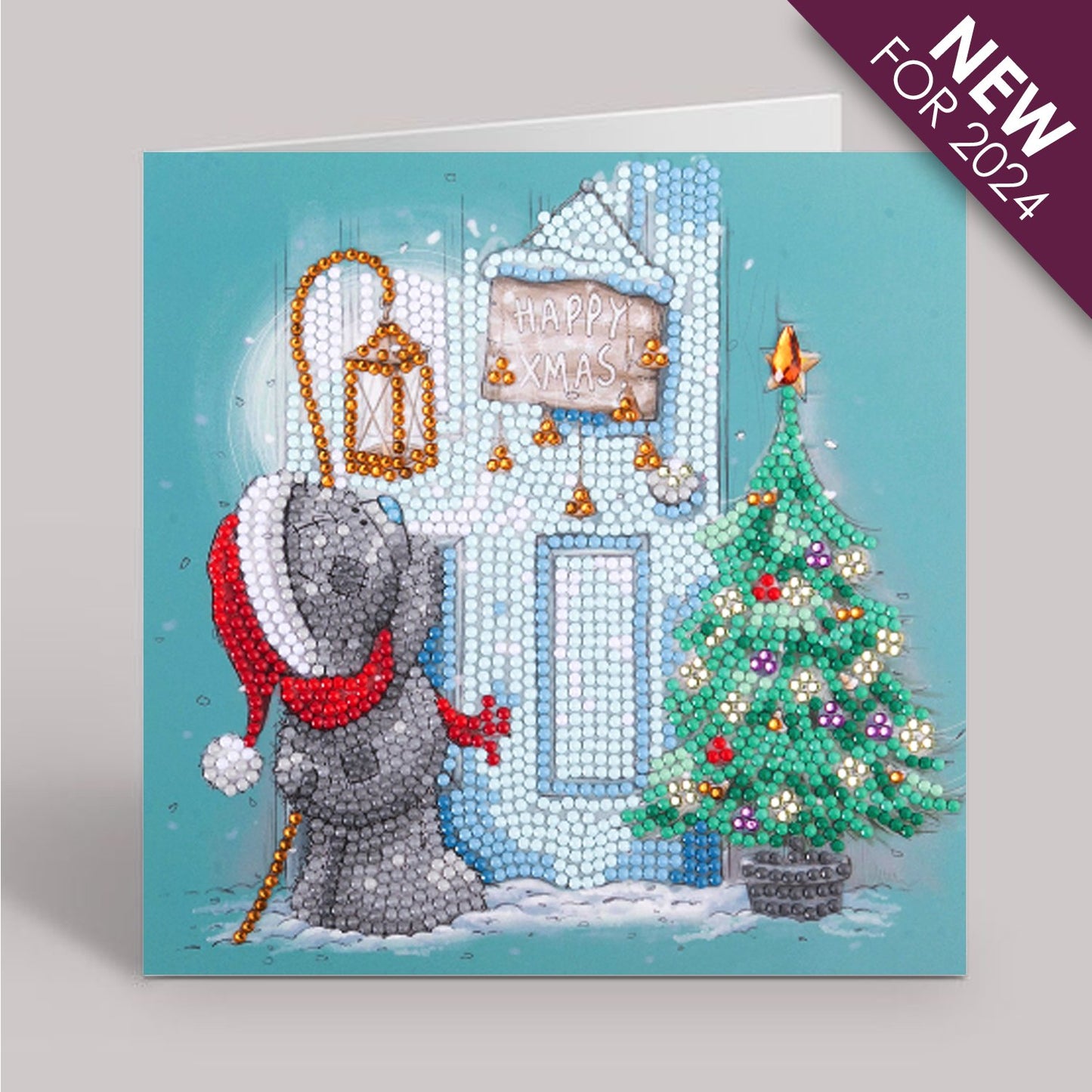 "Happy Xmas!" Tatty Teddy Crystal Art Card