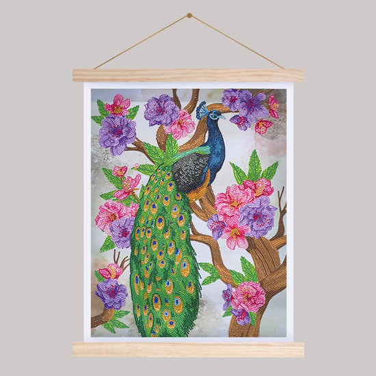 Peacock Peony crystal art kit