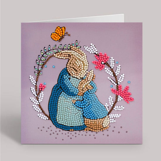 Peter Mrs Josephine Rabbit Crystal Art Card