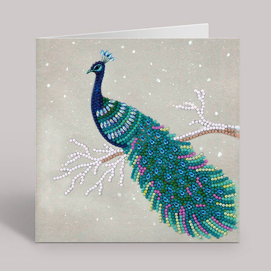 Pretty Peacock Crystal Art Card kit 2