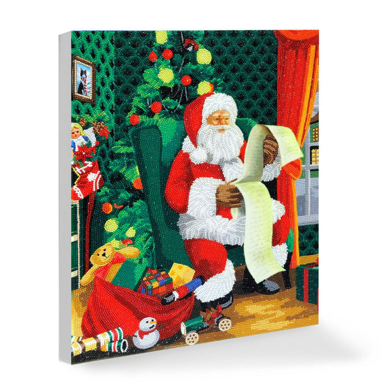 Santa Crystal Art Canvas Triptych Set 2