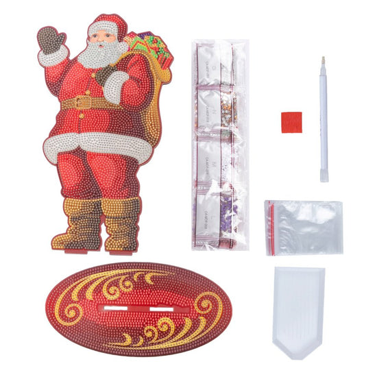 Santa Crystal Art Wooden Decoration 4