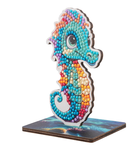 Load image into Gallery viewer, Seahorse Crystal Art Wildlife Buddies angle
