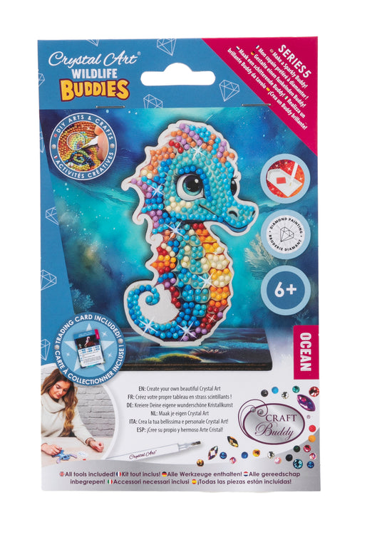 Load image into Gallery viewer, Seahorse Crystal Art Wildlife Buddies pack
