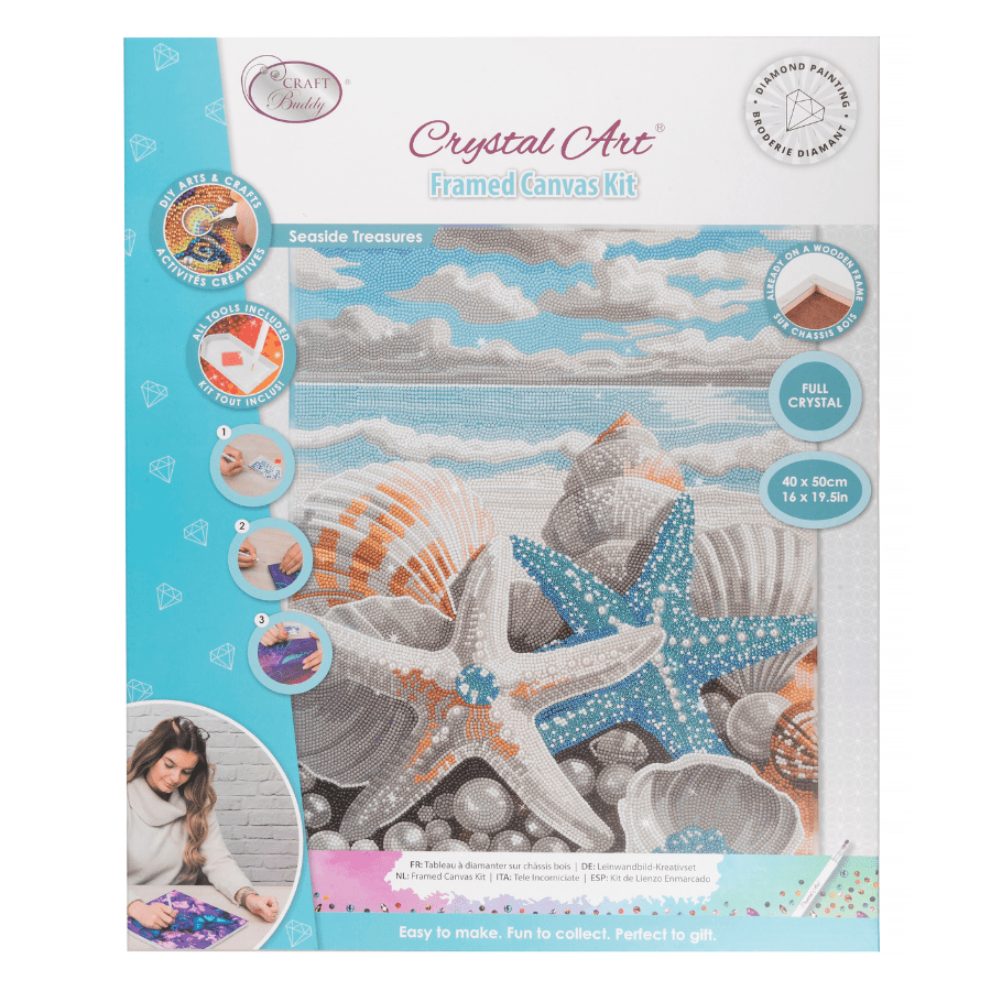 Seaside Treasures Crystal Art Framed Canvas Kit 40x50cm