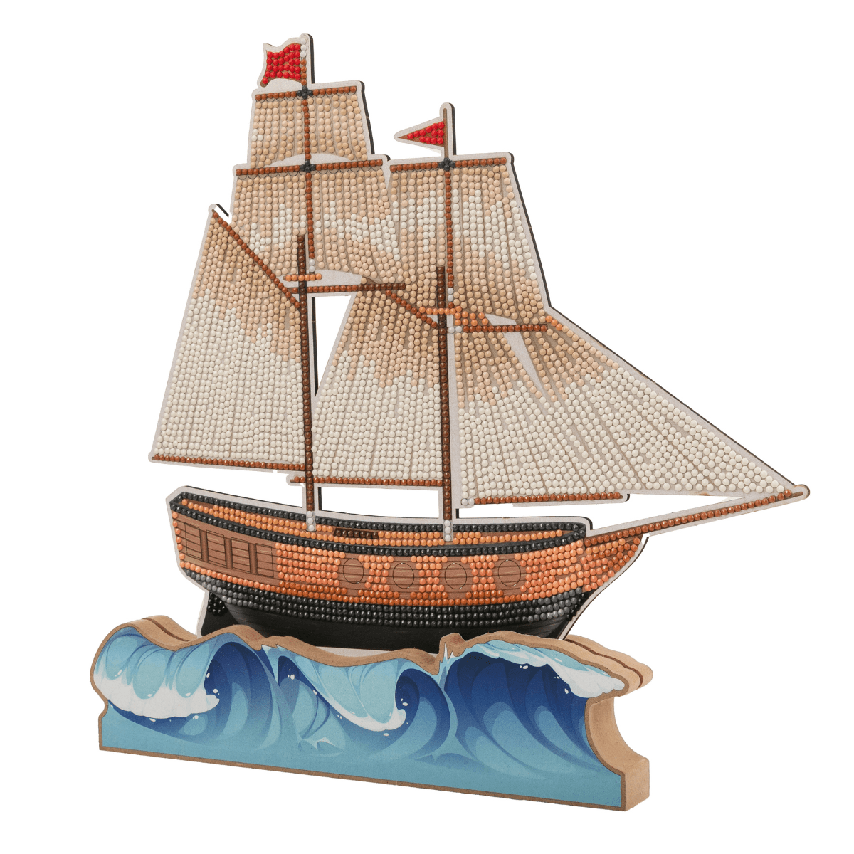 Ship Crystal Art Wooden Decoration right