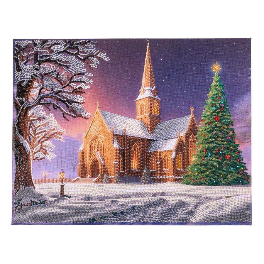 Silent Night Crystal Art Canvas 45x35cm 3