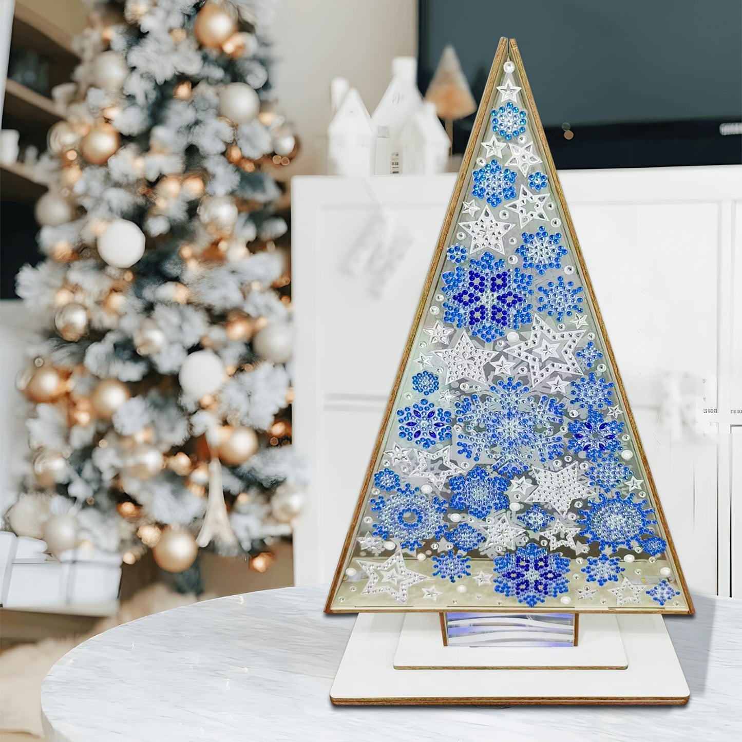 Snowflakes Crystal Art LED Tree 2