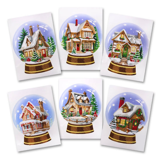 Snowglobes Crystal Art Window Stickers 2