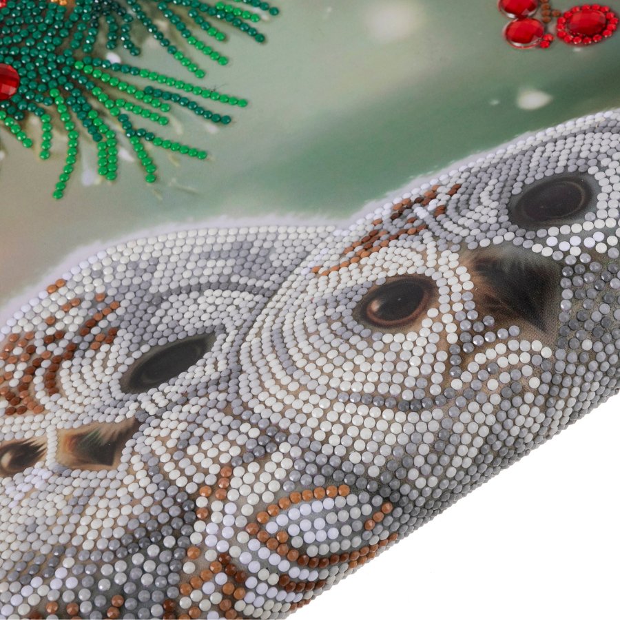 Snowy Owls Sanctuary Crystal Art Scroll-Kit 40x50cm 3