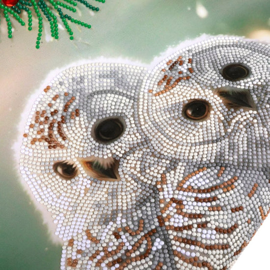 Snowy Owls Sanctuary Crystal Art Scroll-Kit 40x50cm 5